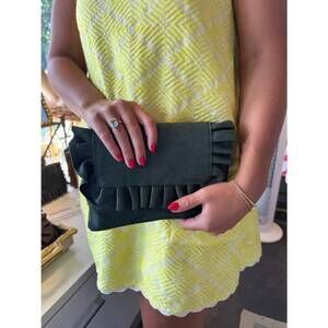 NEW LAGGO women's riwana clutch bag in emerald shimmer